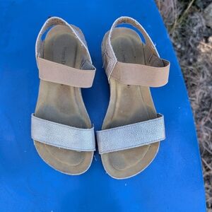 Stylish Kids Sandals in Silver and Tan